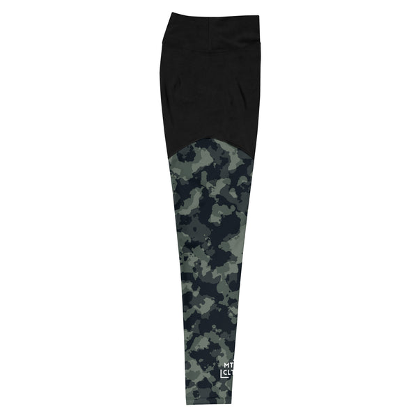 MTN CLTR Green Camo Sports Leggings