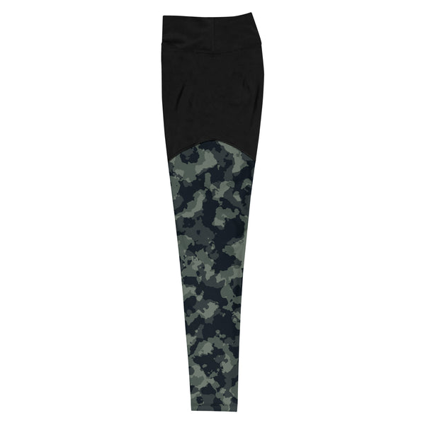 MTN CLTR Green Camo Sports Leggings